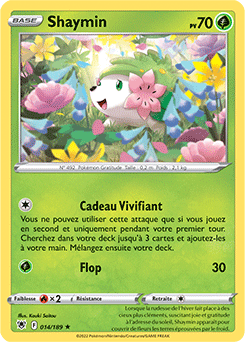 Carte Pokémon Rare Shaymin 014/189 de la série Astres Radieux