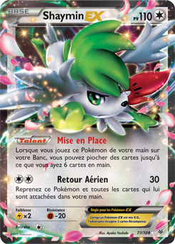 Carte Pokémon Shaymin EX 77/108 de la série Ciel Rugissant en vente au meilleur prix