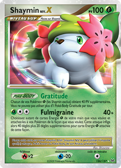 Carte Pokémon Shaymin NIV.X 126/127 de la série Platine en vente au meilleur prix