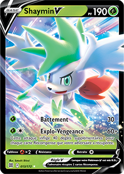 Carte Pokémon Shaymin V 013/172 de la série Stars Étincelantes en vente au meilleur prix