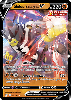 Carte Pokémon Shifours Poing Final V 85/163 de la série Styles de Combat en vente au meilleur prix