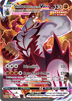 Carte Pokémon Shifours Poing Final VMAX 168/163 de la série Styles de Combat en vente au meilleur prix