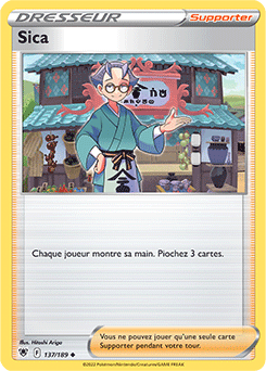 Carte Pokémon Peu commune Sica 137/189 de la série Astres Radieux