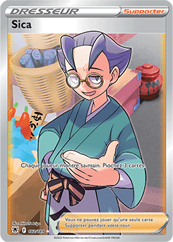 Carte Pokémon Dresseur Full Art Sica 182/189 de la série Astres Radieux