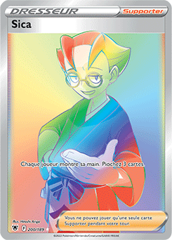 Carte Pokémon Rainbow Dresseur Sica 200/189 de la série Astres Radieux