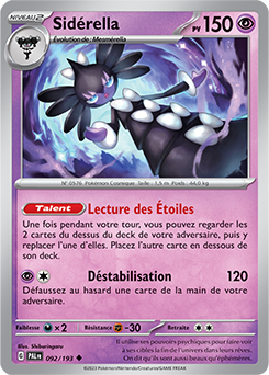 Carte Pokémon Peu commune Sidérella 092/193 de la série Évolutions à Paldea