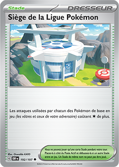 Carte Pokémon Siège de la Ligue Pokémon 192/197 de la série Flammes Obsidiennes en vente au meilleur prix