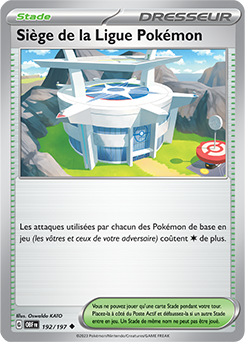 Carte Pokémon Peu commune Siège de la Ligue Pokémon 192/197 de la série Flammes Obsidiennes