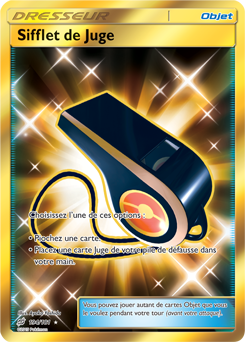 Carte Pokémon Objet Gold SL Sifflet de Juge 194/181 de la série Duo de Choc