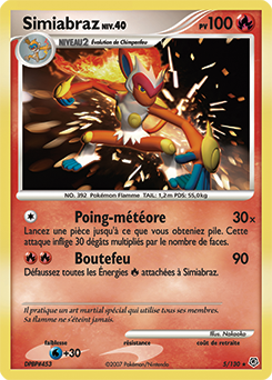 Carte Pokémon Simiabraz 5/130 de la série Diamant & Perle en vente au meilleur prix