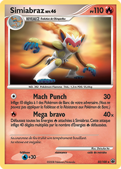 Carte Pokémon Simiabraz 22/100 de la série Aube Majestueuse en vente au meilleur prix