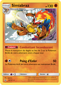 Carte Pokémon Simiabraz 59/131 de la série Lumière Interdite en vente au meilleur prix