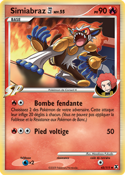 Carte Pokémon Simiabraz Conseil 4 43/111 de la série Rivaux Émergents en vente au meilleur prix