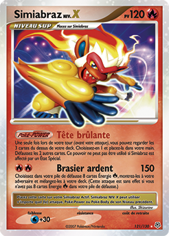 Carte Pokémon Simiabraz NIV.X 121/130 de la série Diamant & Perle en vente au meilleur prix