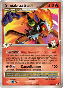 Carte Pokémon Simiabraz NIV.X 108/111 de la série Rivaux Émergents en vente au meilleur prix