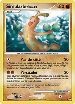 Carte Pokémon Rare Simularbre 35/123 de la série Trésors Mystérieux