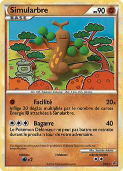 Carte Pokémon Holographique Rare Simularbre 9/95 de la série Déchaînement
