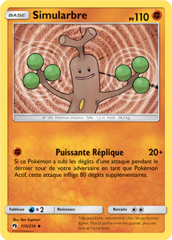 Carte Pokémon Peu commune Simularbre 110/214 de la série Tonnerre Perdu