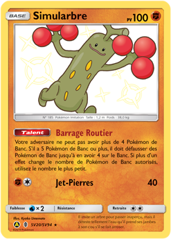 Carte Pokémon Simularbre SV20/SV94 de la série Destinées Occultes en vente au meilleur prix