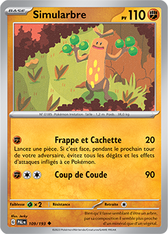 Carte Pokémon Simularbre 109/193 de la série Évolutions à Paldea en vente au meilleur prix