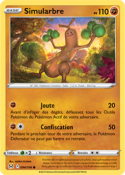 Carte Pokémon Simularbre 094/196 de la série Origine Perdue en vente au meilleur prix