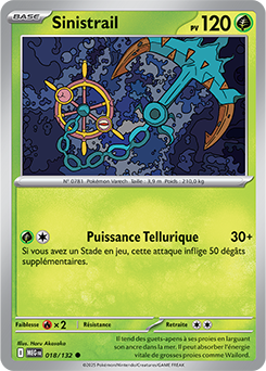 Carte Pokémon Communes Sinistrail 18/132 de la série Méga-Évolution