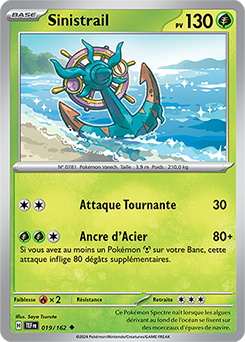 Carte Pokémon Sinistrail 19/162 de la série Forces Temporelles en vente au meilleur prix