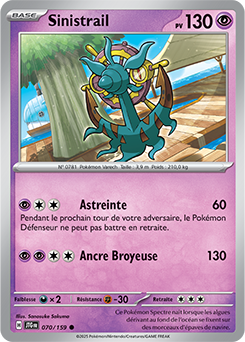 Carte Pokémon Communes Sinistrail 70/159 de la série Aventures Ensemble