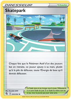Carte Pokémon Skatepark 242/264 de la série Poing de Fusion en vente au meilleur prix