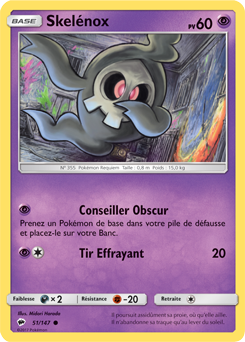 Carte Pokémon Skelénox 51/147 de la série Ombres Ardentes en vente au meilleur prix