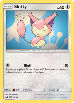 Carte Pokémon Commune Skitty 120/168 de la série Tempête Céleste