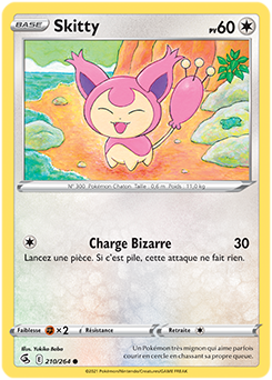 Carte Pokémon Communes Skitty 210/264 de la série Poing de Fusion