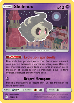 Carte Pokémon Slenénox 83/236 de la série Éclipse Cosmique en vente au meilleur prix