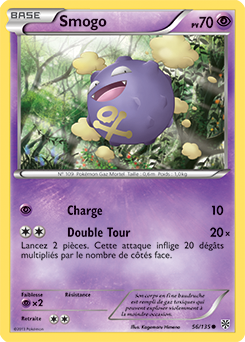 Carte Pokémon Smogo 56/135 de la série Tempête Plasma en vente au meilleur prix