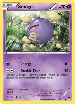 Carte Pokémon Commune Smogo 56/135 de la série Tempête Plasma