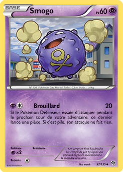 Carte Pokémon Peu commune Smogo 57/135 de la série Tempête Plasma