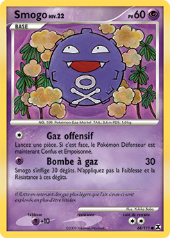 Carte Pokémon Commune Smogo 68/111 de la série Rivaux Émergents