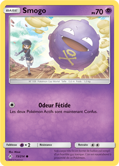 Carte Pokémon Commune Smogo 73/214 de la série Alliance Infallible