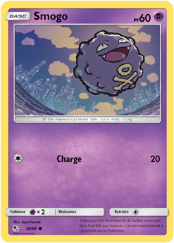 Carte Pokémon Commune Smogo 28/68 de la série Destinées Occultes