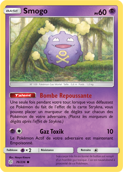 Carte Pokémon Smogo 76/236 de la série Éclipse Cosmique en vente au meilleur prix