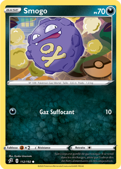 Carte Pokémon Commune Smogo 112/192 de la série Clash des Rebelles