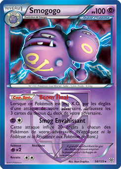 Carte Pokémon Smogogo 58/135 de la série Tempête Plasma en vente au meilleur prix