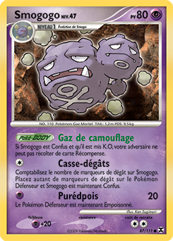 Carte Pokémon Commune Smogogo 87/111 de la série Rivaux Émergents