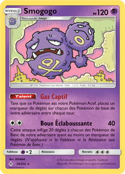 Carte Pokémon Smogogo 74/214 de la série Alliance Infallible en vente au meilleur prix