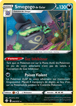 Carte Pokémon Smogogo de Galar 042/072 de la série Destinées Radieuses en vente au meilleur prix