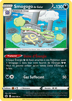 Carte Pokémon Smogogo de Galar 96/198 de la série Règne de Glace en vente au meilleur prix