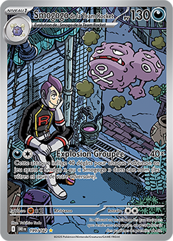 Carte Pokémon Illustration rare Smogogo de la Team Rocket 199/182 de la série Rivalités Destinées