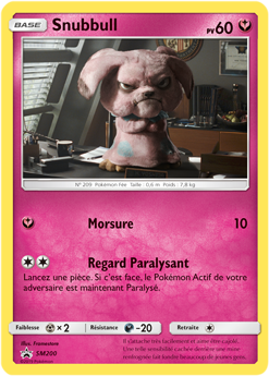 Carte Pokémon Promo Snubbull SM200 de la série Promos Soleil et Lune