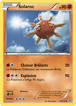 Carte Pokémon Peu commune Solaroc 74/135 de la série Tempête Plasma