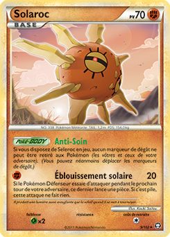 Carte Pokémon Holographique Rare Solaroc 9/102 de la série Triomphe